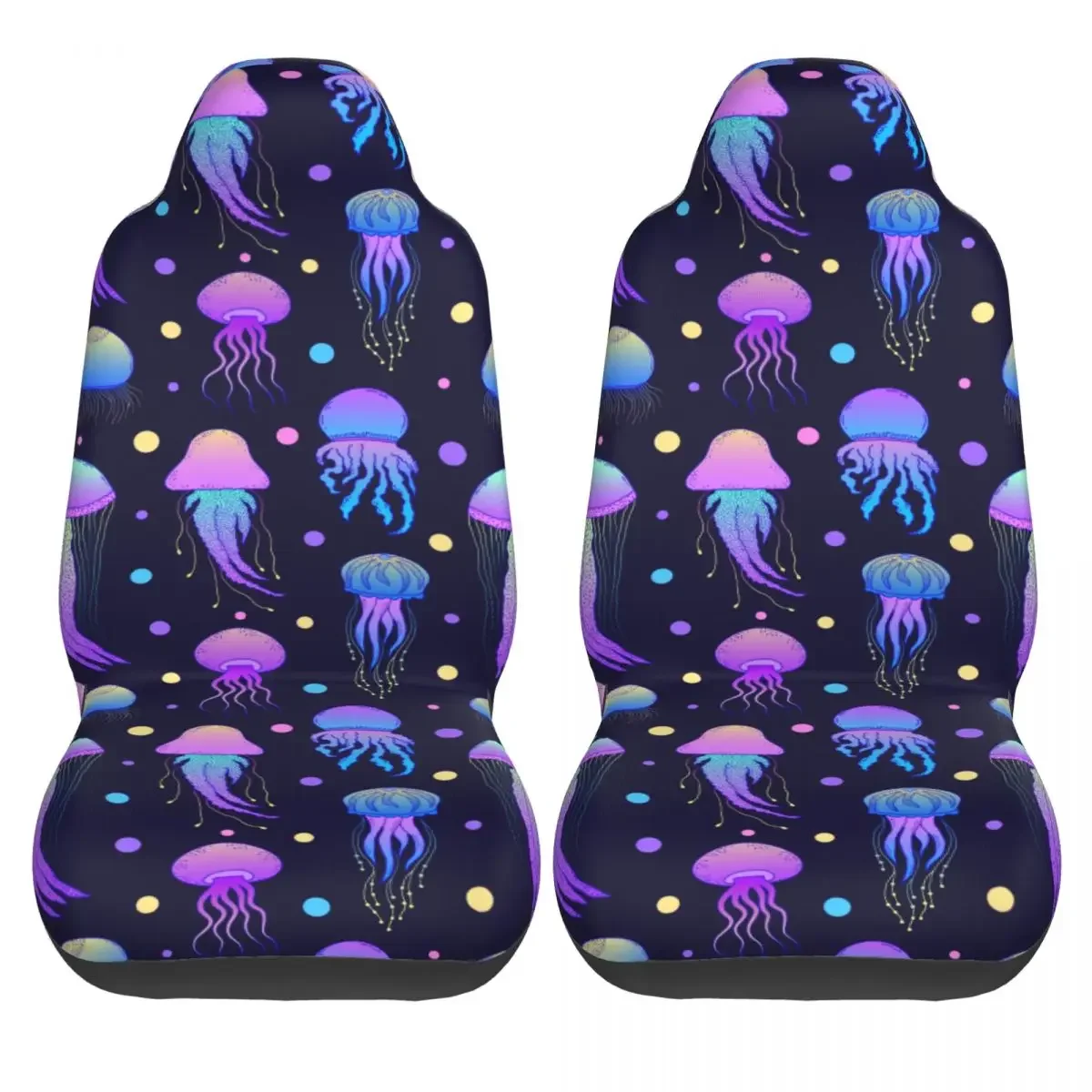 Magic Jellyfishes In Doodle Style Universal Car Seat Cover Waterproof For SUV Psychedelic Car Seat Cushion Car Accessories