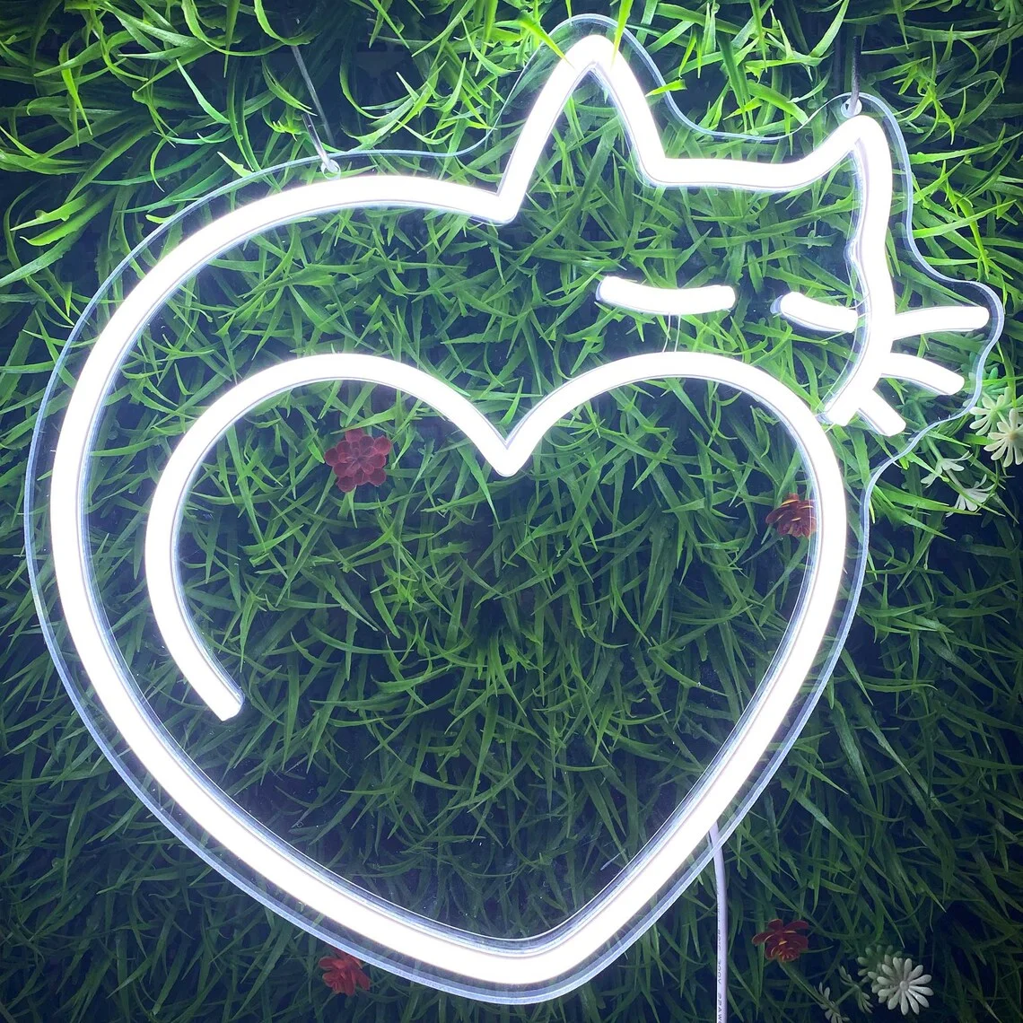 Cat Neon Sign Cute Heart Cat Neon Sign Art Decor Animal Neon Sign Bedroom Wall Decor Pet Shop Decor Gift For Her