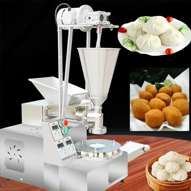 ماكينة صنع كعكة محشوة أوتوماتيكية على البخار لسطح المكتب ماكينة صنع مومو نيبال أوتوماتيكية ماكينة باوزي ماكينة صنع شياولونغباو