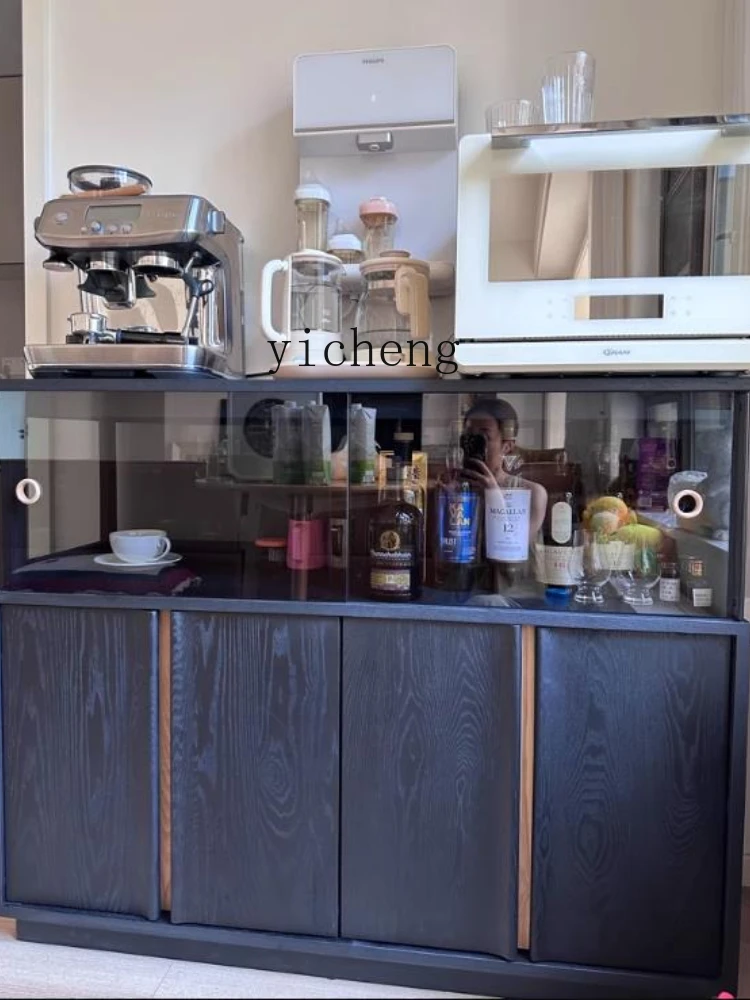 

Minimalist Entrance Display Storage Sideboard Solid Wood Living Room Coffee Cabinet Wine Cabinet
