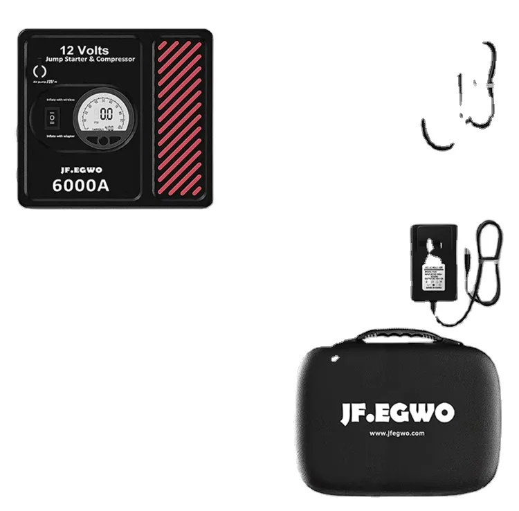 Quick Jump Start Portable Power Station ABS Multi-function Jump Starter Air Compressor Tire Pressure Monitor Tire Inflators