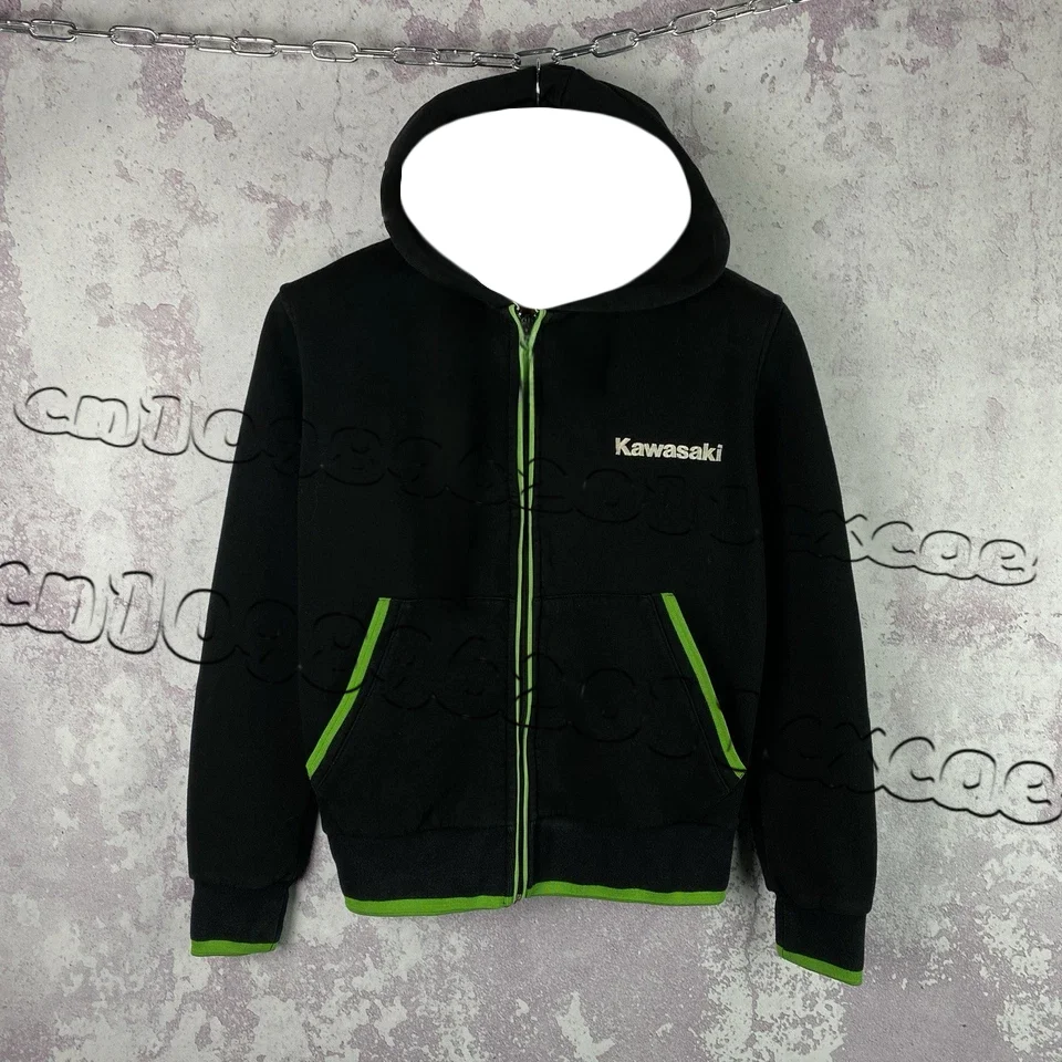 

Kawasaki 2025, новая толстовка на молнии, теплое, большое мужское, для фитнеса, бега, пешего туризма, осенне-зимнее толстое теплое пальто