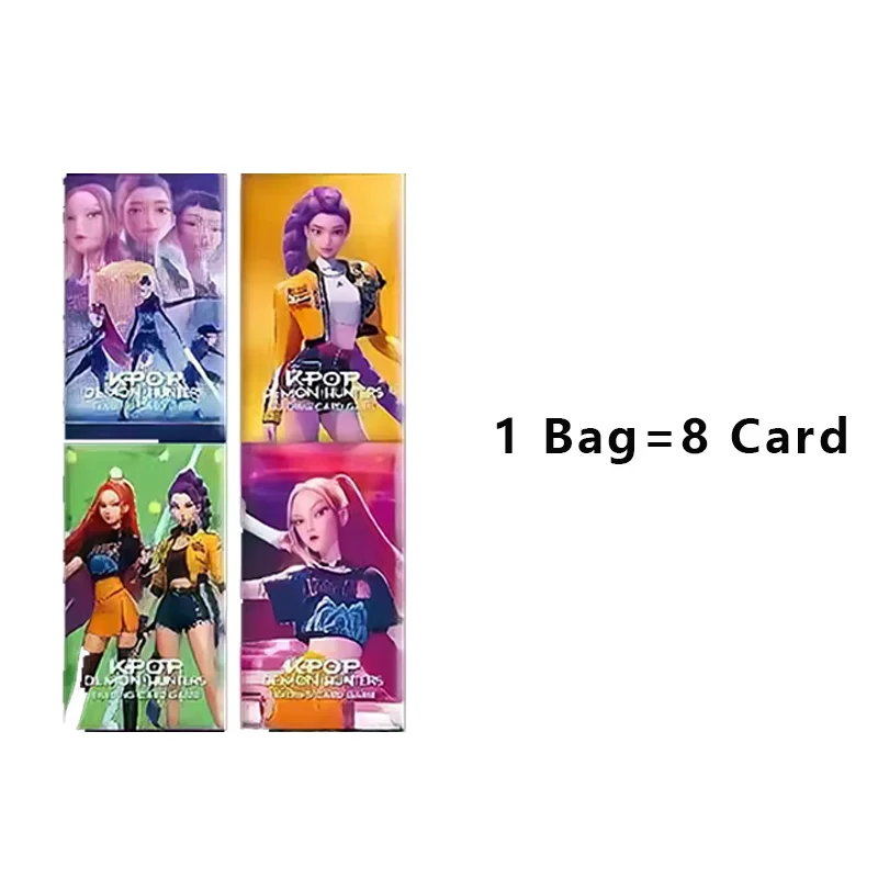 72/288pcs Anime KPop Demon Hunters Figure Collection Card Battle Carte Board Game HUNTR X Rumi Mira Zoey Trading Card Toy