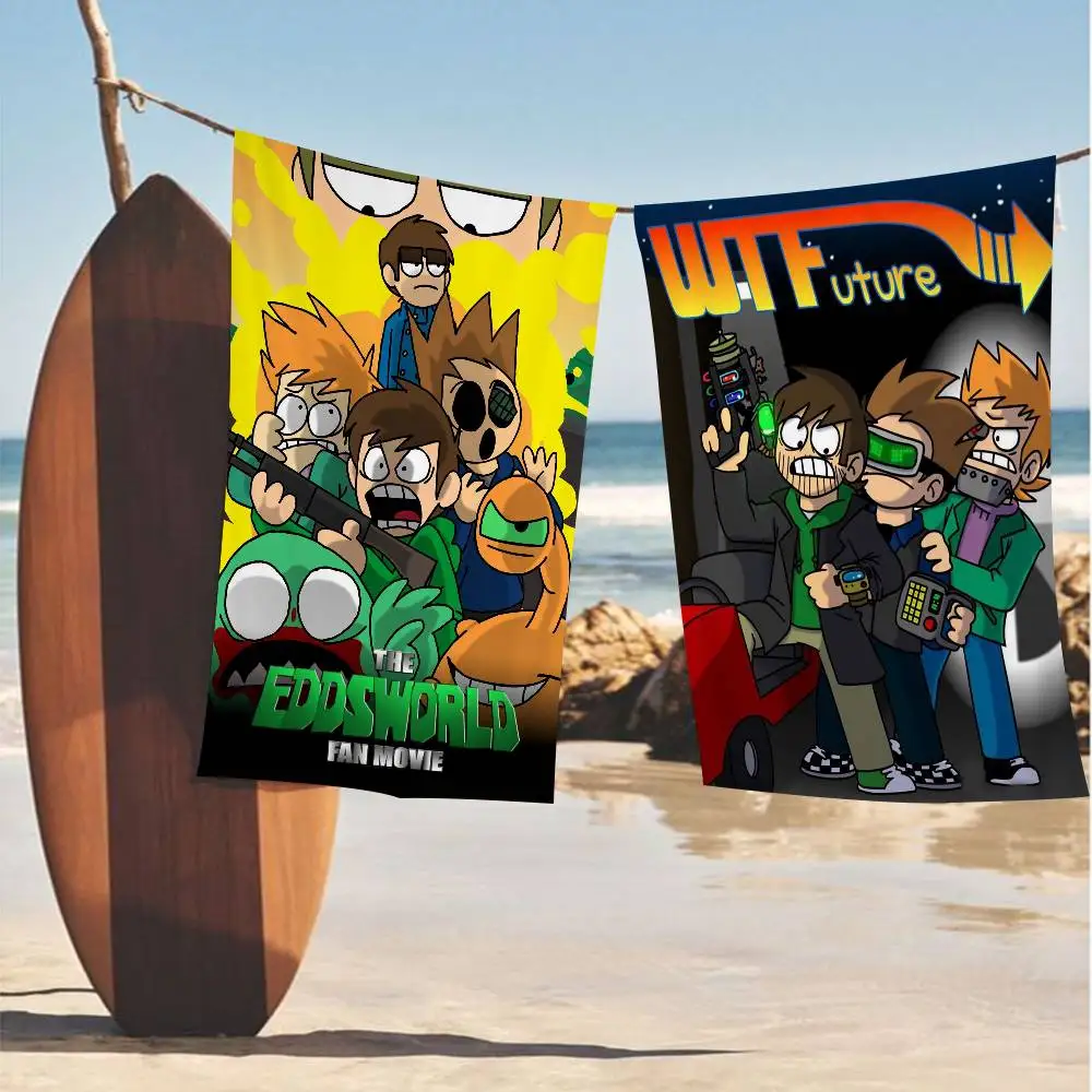 Animated Eddsworld anime Microfiber Printed Beach Towel Mountain Climbing Yoga Beach Swimming Running Absorbent Soft Towel