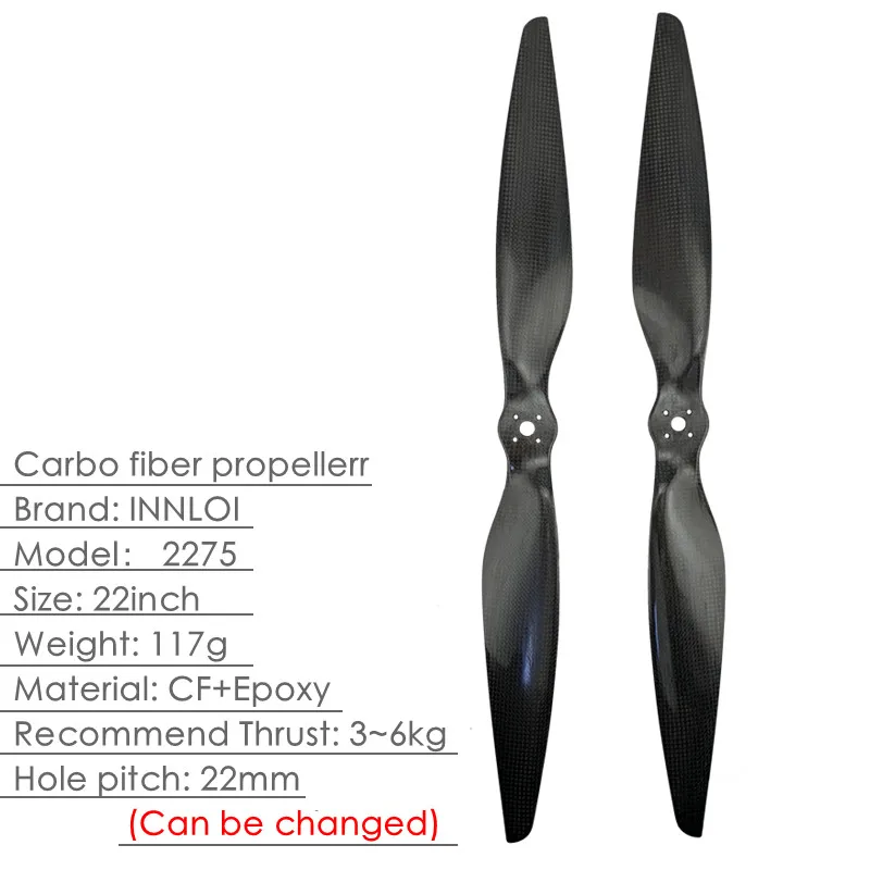 XAERO 22 Zoll 2275 Kohlefaser-Propeller 2-Blatt für 6215 7205 Motor UAV – Detail 2