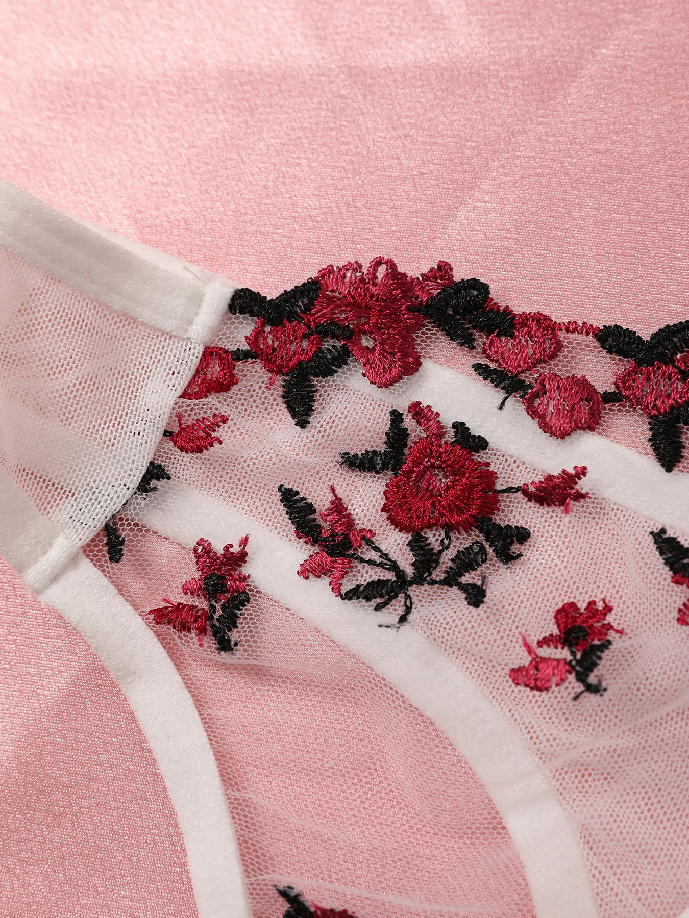 Lencería de encaje Sexy, lencería push-up, conjuntos de sujetador y bragas semitransparente, ropa interior para el pecho, conjunto de Bralette con bordado de flores