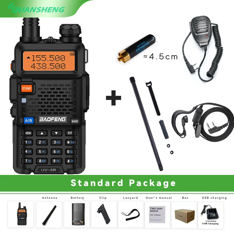 Baofeng uv 5r 8W Walkie Talkie High Power Dual Band Two Way Radio Long Range Handheld Portable communication radios For Hunting