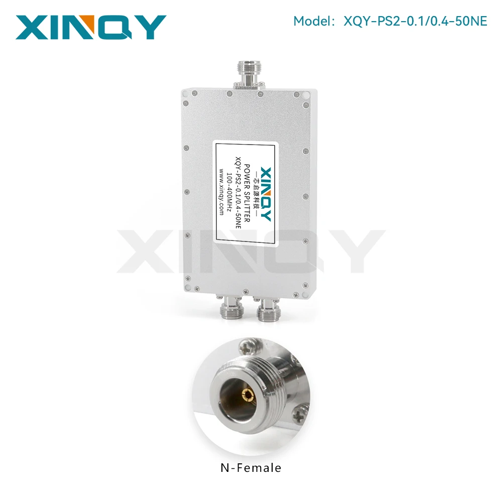Xinqy N-Type 1-to-2 Microstrip Power Divider 0.1-0.4g Power Distributor 50W Splitter 50 Ohms Wireless Communication