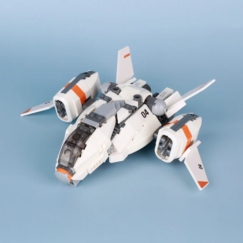 MOC Military Fighter Building Blocks Kit Combat Robots Battle Mecha Transport Aircraft Bricks Toys Boys Gift