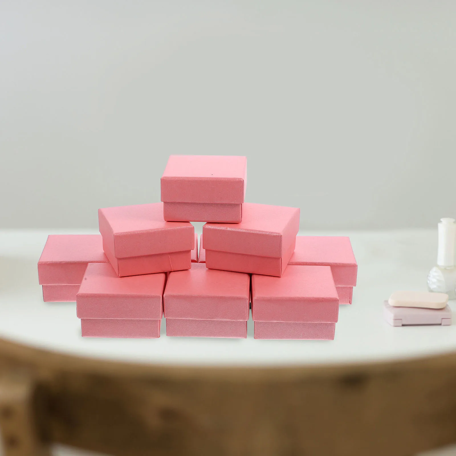 

10pcs Small Jewelry Gift Boxes With Sponge Pad For Earrings Rings Necklaces Bracelets Jewelry Organizer Present Packaging Case