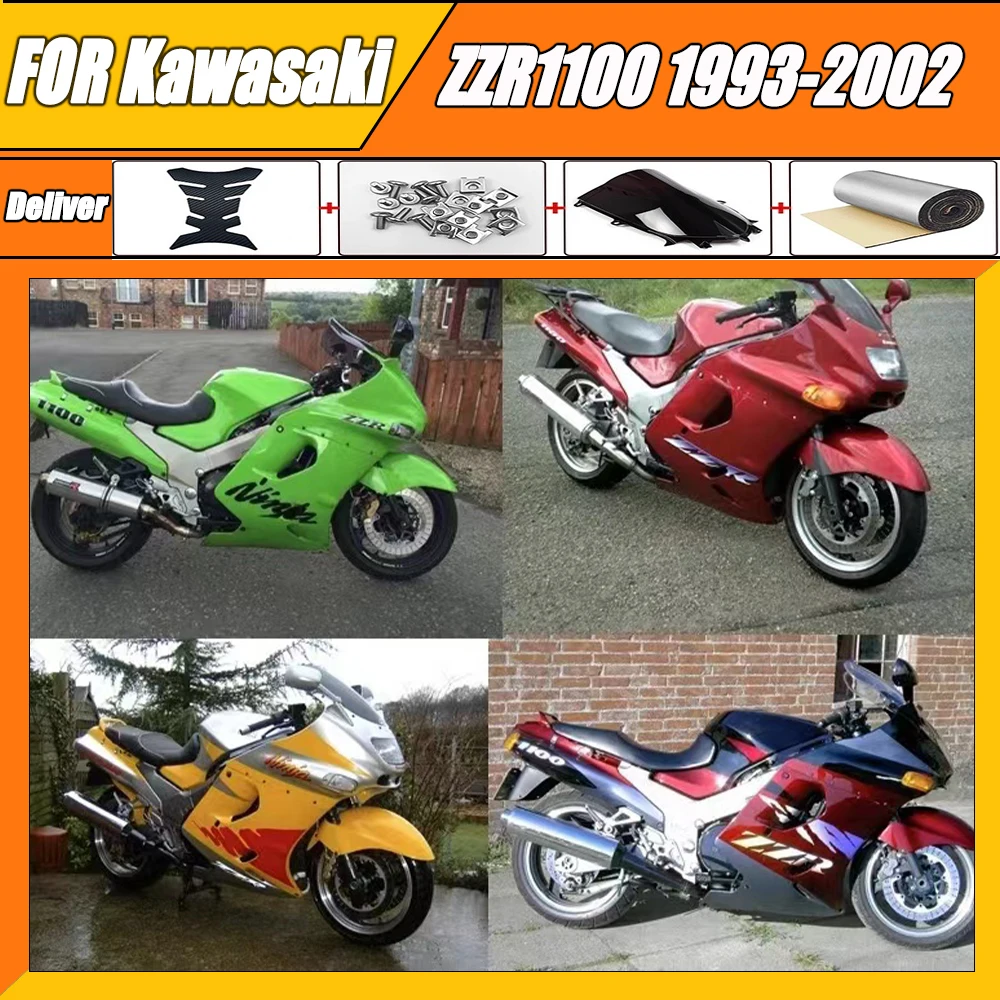 

Motorcycle Fairing Set Body Kit Plastic For KAWASAKI ZZR1100 ZZR 1100D 1993 1994 1995 1996 1997-2002 fairing Full Bodywork