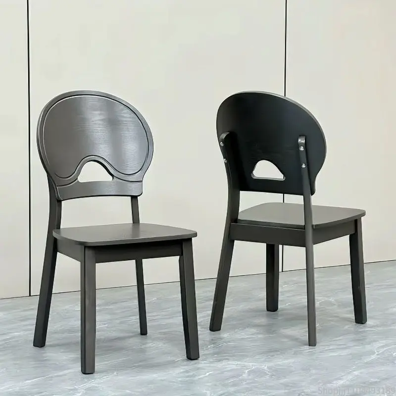 كرسي طعام سكاندي لوكس - مقعد من الخشب الصلب الفاخر مع مسند ظهر ومقعد صالة حديث للمطاعم