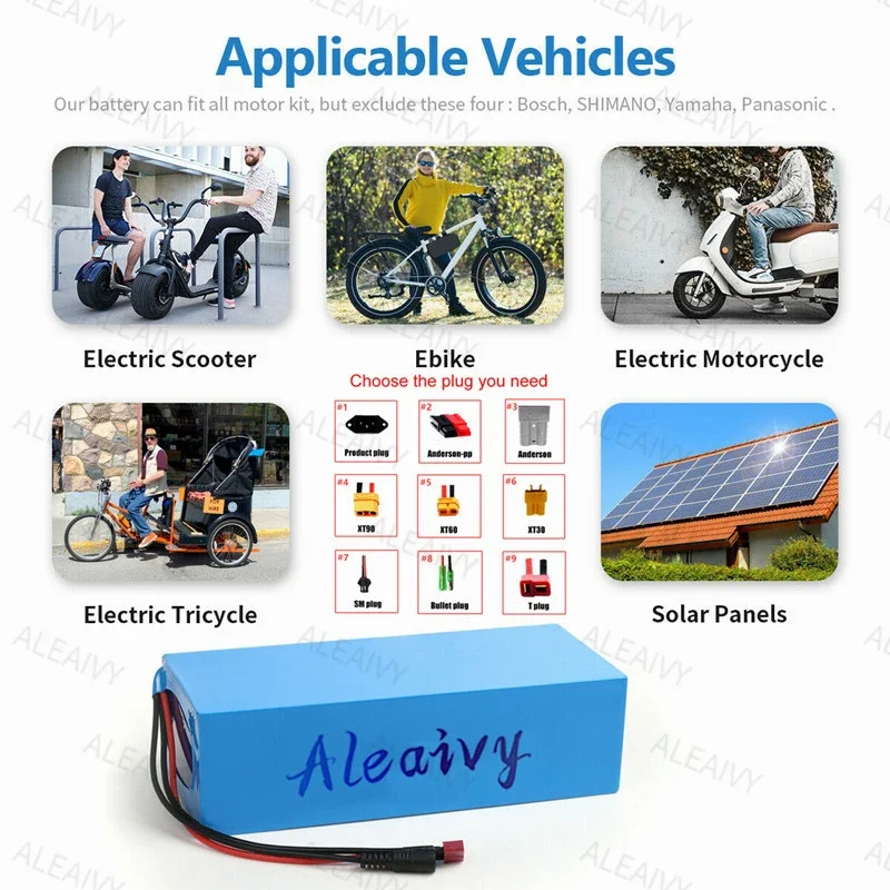 72V 20Ah 25Ah 30Ah 35Ah 40Ah 50Ah Battery Pack 2000W High Power 84V Electric Bike Motor Electric Scooter Ebike Battery with BMS