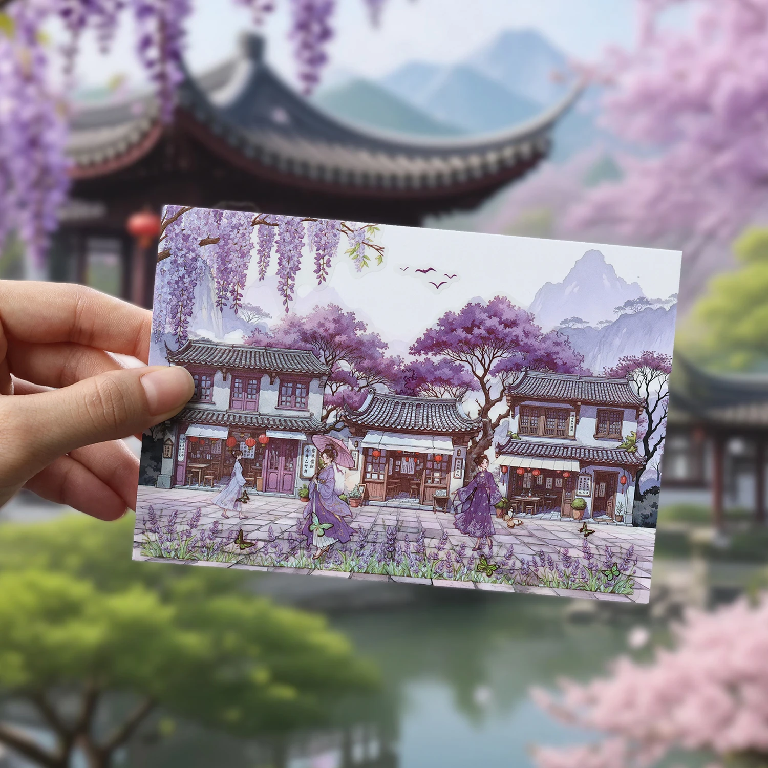 Kawaii 2.5D الجبهة فناء مصغرة المشهد ملصقات DIY بها بنفسك مذكرات التراص ألبوم القصاصات الديكور متعة المشهد ملصقات #3