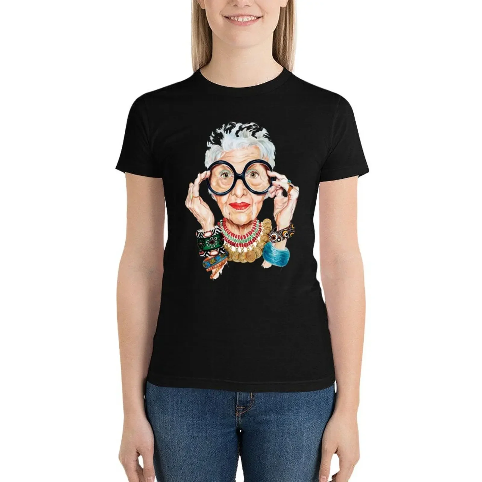 

Iris Apfel T-Shirt shirts graphic tees funny summer blouses woman 2024