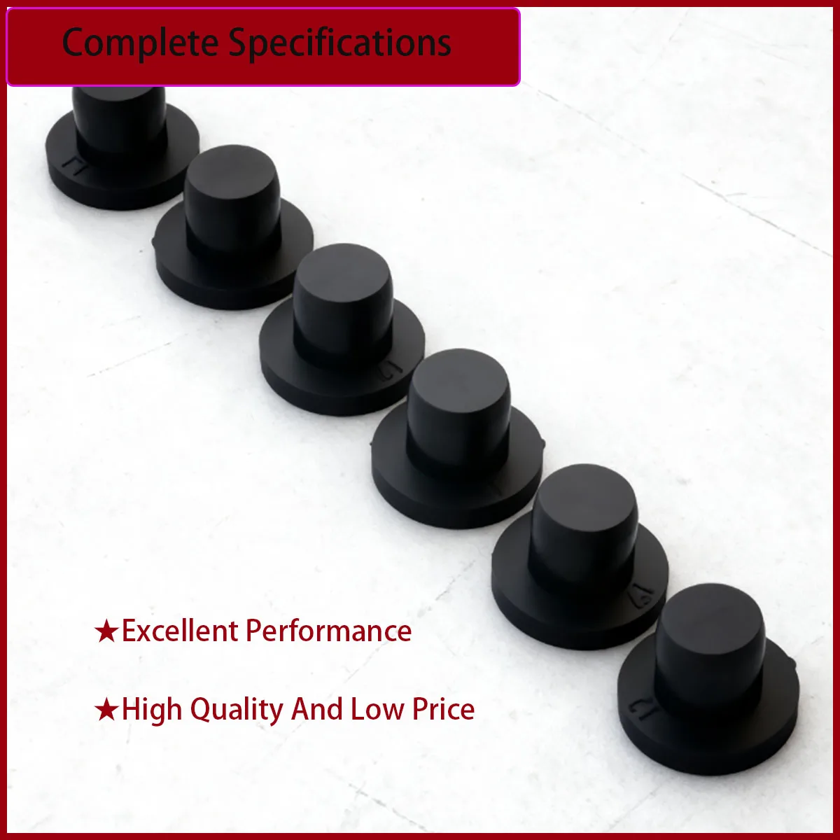 T نوع الصلبة سيليكون ثقب قبعات 2 مللي متر-14 مللي متر ارتفاع درجة الحرارة مقاومة ختم المقابس الغبار واقية تقطيع نهاية قبعات طوقا #5