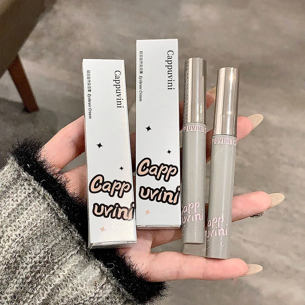 Cappuvini Creme natural para tingir sobrancelhas, à prova d'água e não é fácil de borrar, cosméticos para sobrancelhas de longa duração