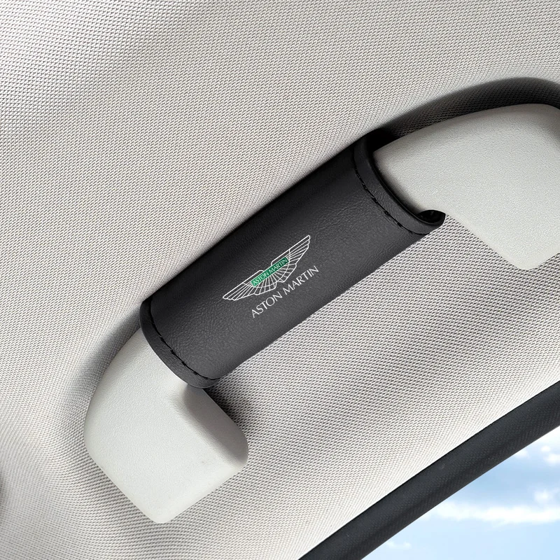 Protector de manija de puerta de techo de coche de cuero de ante, cubierta de reposabrazos de coche para Aston Martin V8 Vantage VANQUISH DBX DBS DB9 DB11 RAPIDE AMR