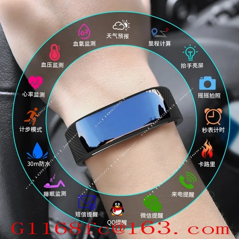 Smart Bracelet 6 Universal Exercise Pedometer Heart Rate Blood Pressure Oxygen Color Screen Multi-function