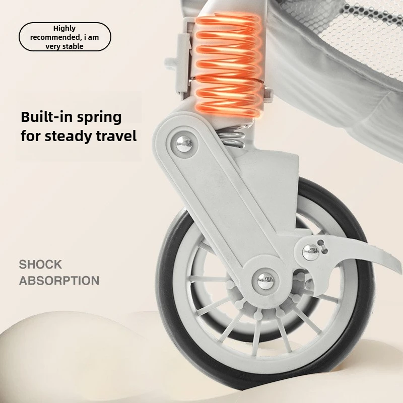 시선이 높은 신개념 유모차 앉고 눕는 충격흡수와 휴대성이 뛰어난 양방향 푸시트롤리