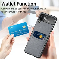 Protection Leather Shockproof Case for Samsung Galaxy Z flip7 Flip4 flip6 flip5 Flip 7 6 4 5 Flip3 Flip 3 Zflip4 Card Slot Cover