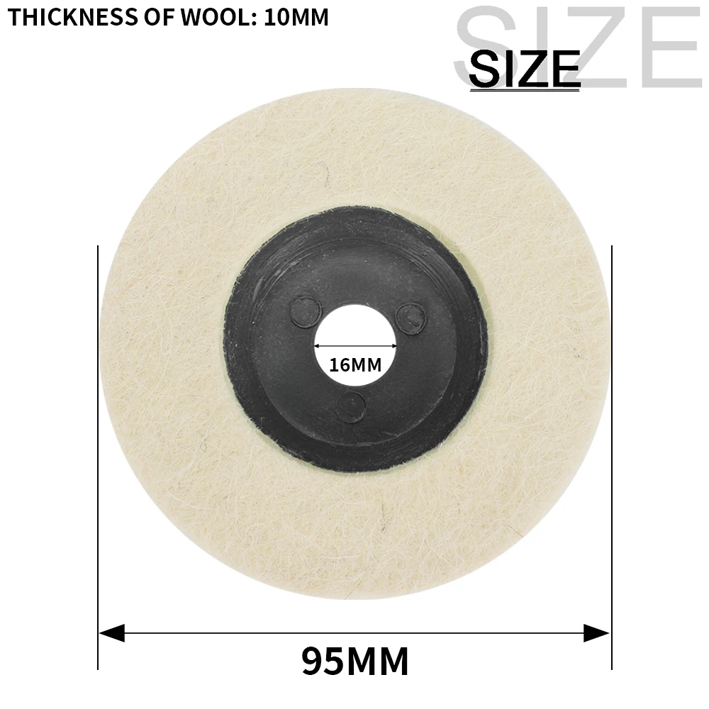 4 zoll Wolle Polieren Rad Polieren Pad Winkel Grinder Polieren Disc Polierer Pad Schleif Werkzeug für Metall Marmor Glas Keramik