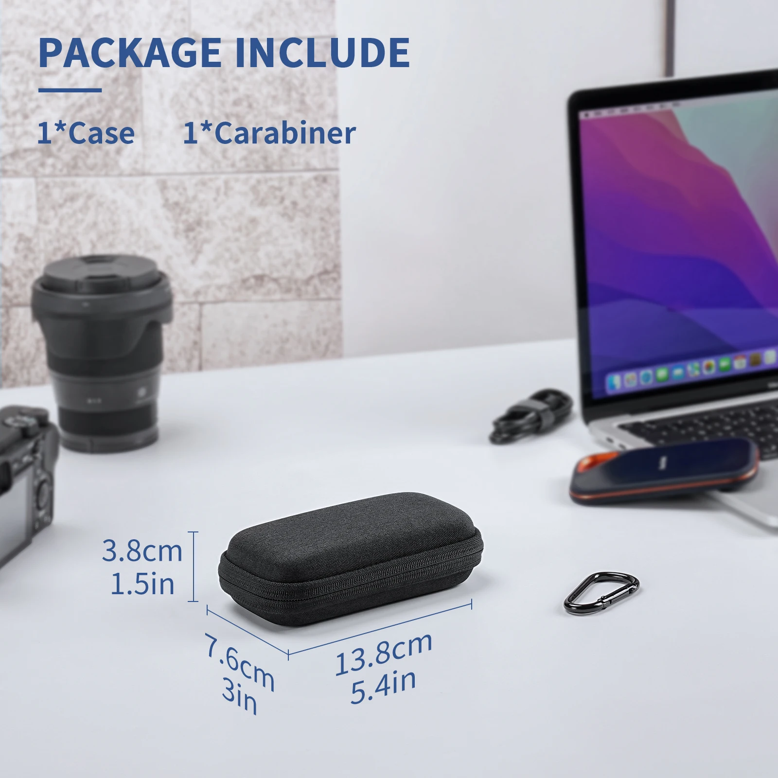 Hard Case for Universal MP3/MP4/SanDisk Extreme Pro/SanDisk Extreme Portable External SSD 1TB/2TB/4TB, Travel Cover Storage Bag