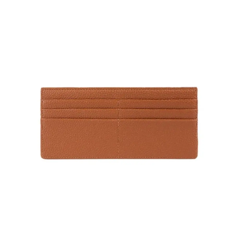 

Portable PU Leather Credit Card Holder Korean Style Solid color Long Wallet Multiple Card Slots Thin Zipper Coin Purse Outdoor
