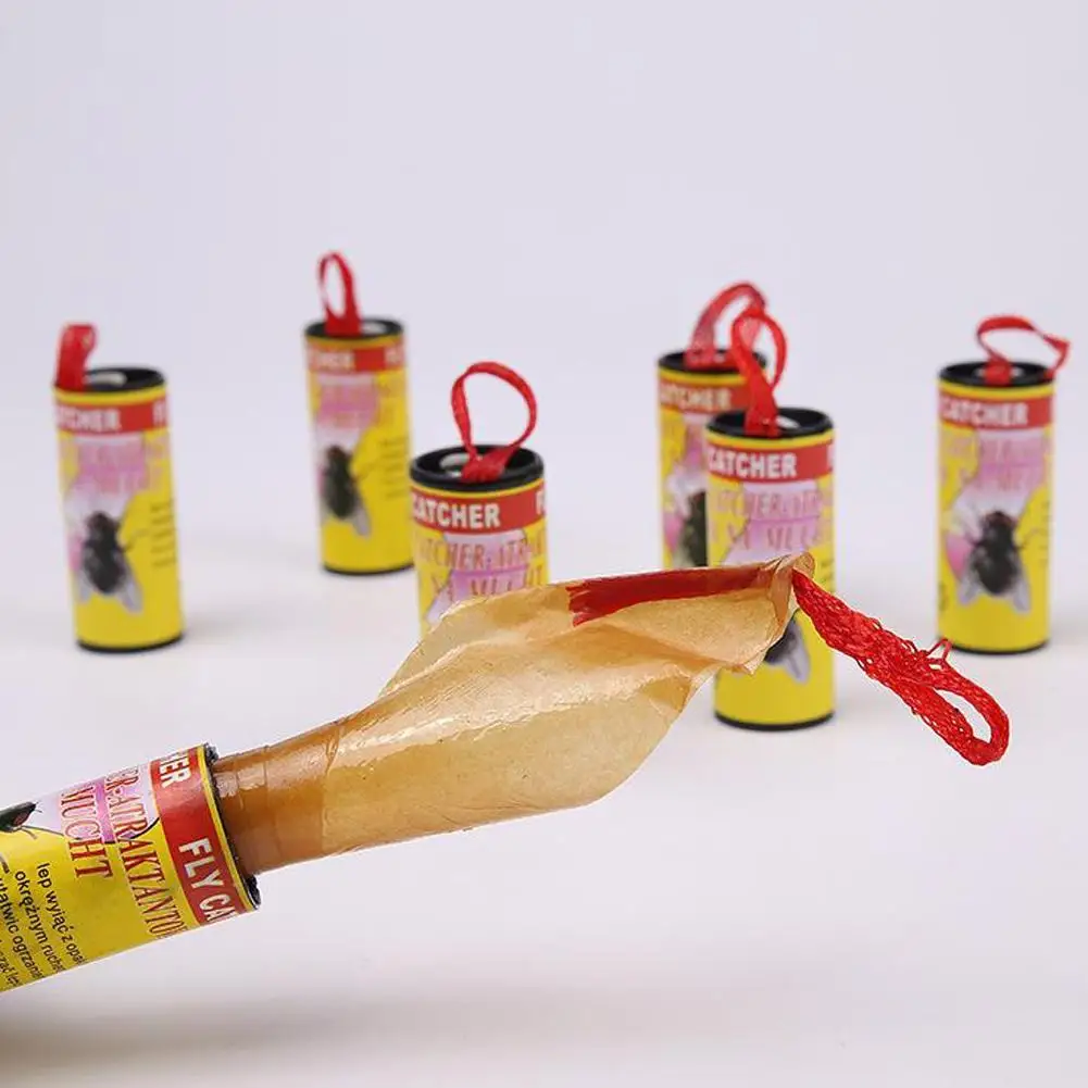 4 Stück/Set Fliegenbaumband, selbstklebender Insektenfänger für den Außenbereich, selbstklebender Insektenfänger, Werkzeug zum Fangen von fliegenden Insekten