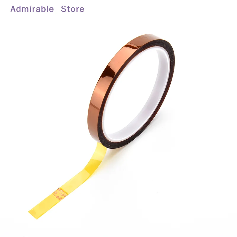 [W]1PC 10mm X 33m 100ft Heat Resistant High Temperature Polyimide Tape