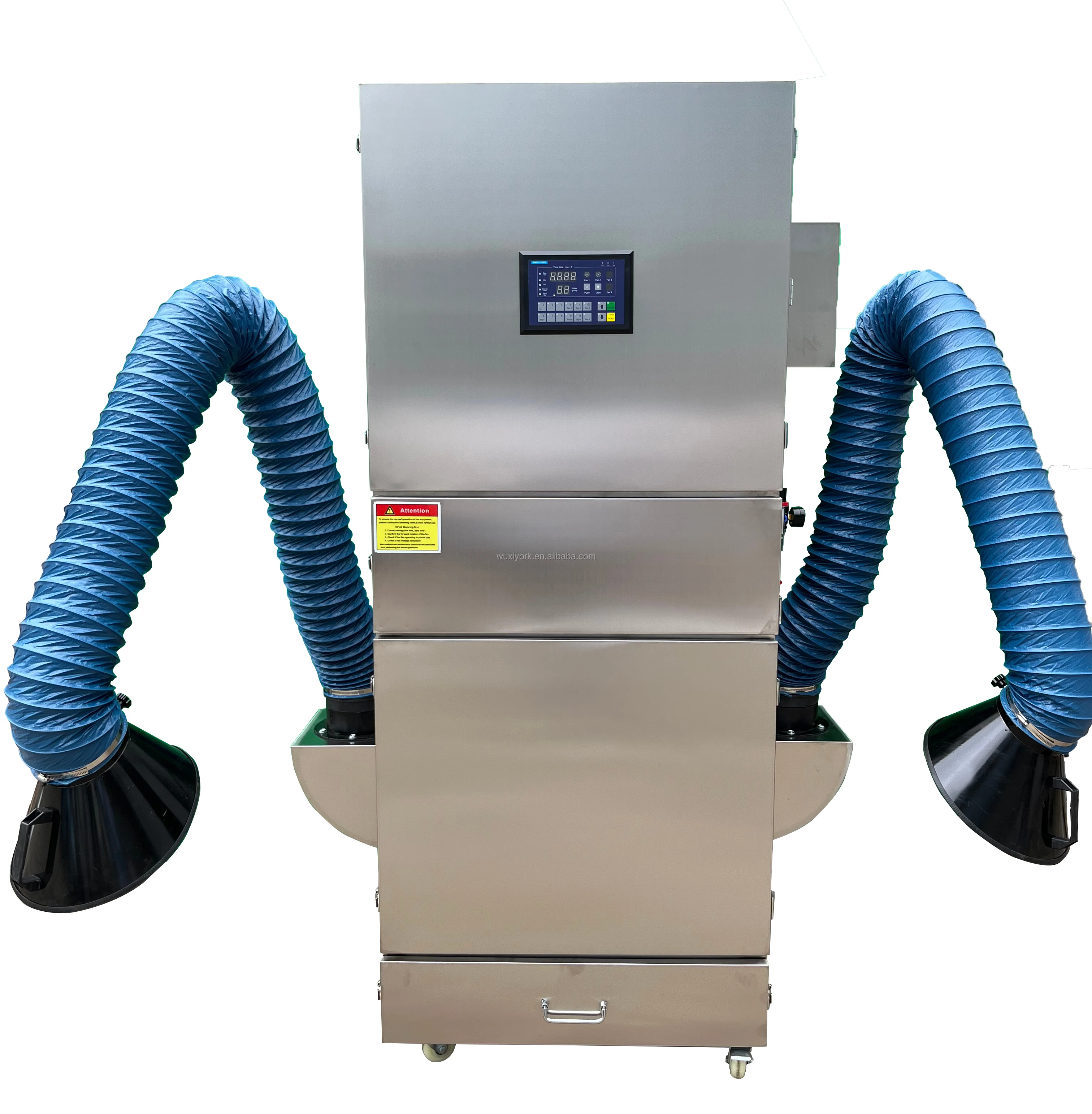 New Food Grade Stainless Steel Dust Collector Pulse-Jet Cleaning 99.9% Filtration Efficiency Flexible Extraction Arm Control