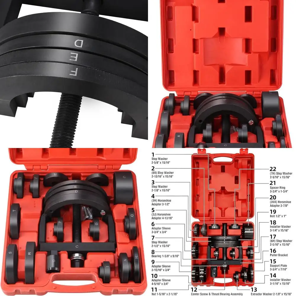 

Набор инструментов для снятия ступицы главного колеса — набор инструментов для снятия и установки подшипников задних и передних колес размеров от C до U