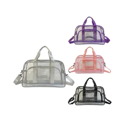 1Pcs Clear Transparent Travel Bag Large Capacity Clear PVC Crossbody Bag Fitness Storage Transparent Handbag