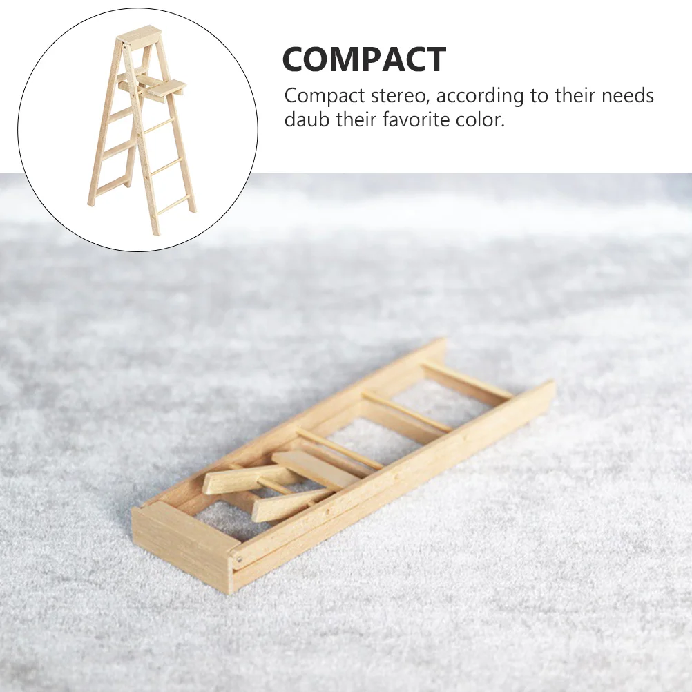 Decoratieve Ladder Huis Speelgoed Mini Simulatie Accessoire Huishoudelijke Producten Miniatuur