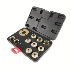 Router Guides Kit 11Pcs Brass Router Template with Lock Nut Adapter Portable Router Bushing Kit with Carrying Case