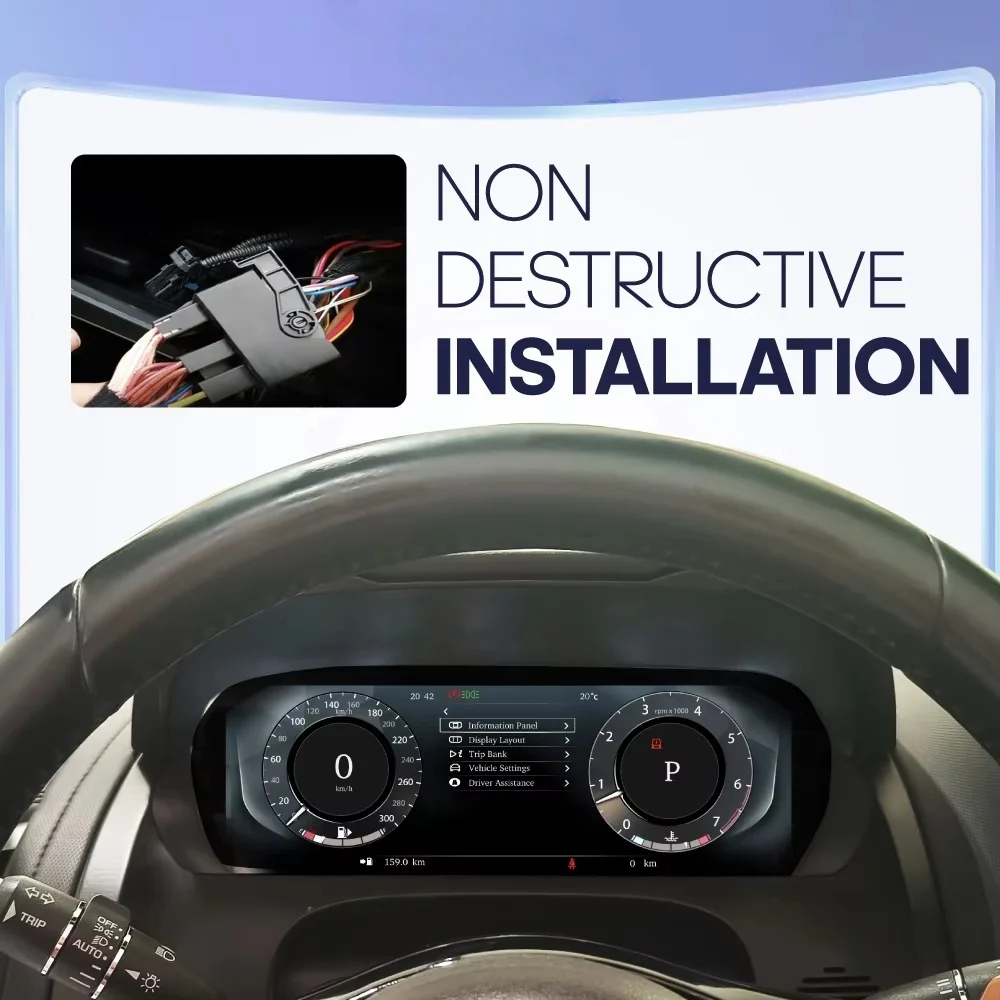 

12.3inch LCD Digital Cluster Instrument For Jaguar F-TYPE 2015-2020 Dashboard Panel Virtual Cockpit Speed Meter Display Odometer