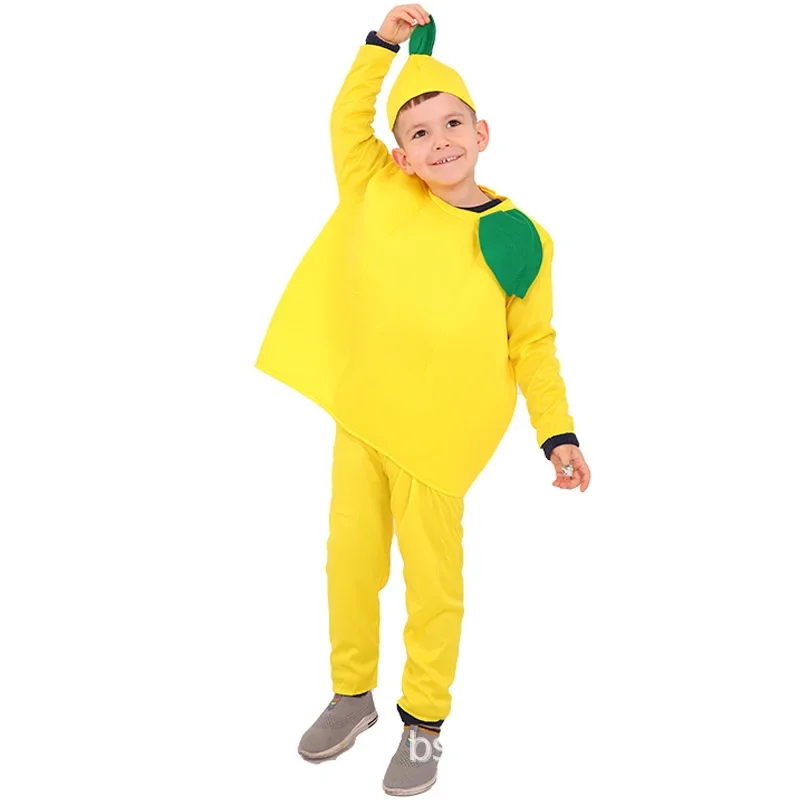 2022neues Obst Cosplay für Kinder Jungen Mädchen Halloween Kostüme Purim Karneval Tomate Zitrone Erdbeer Banane Wassermelone Apfel