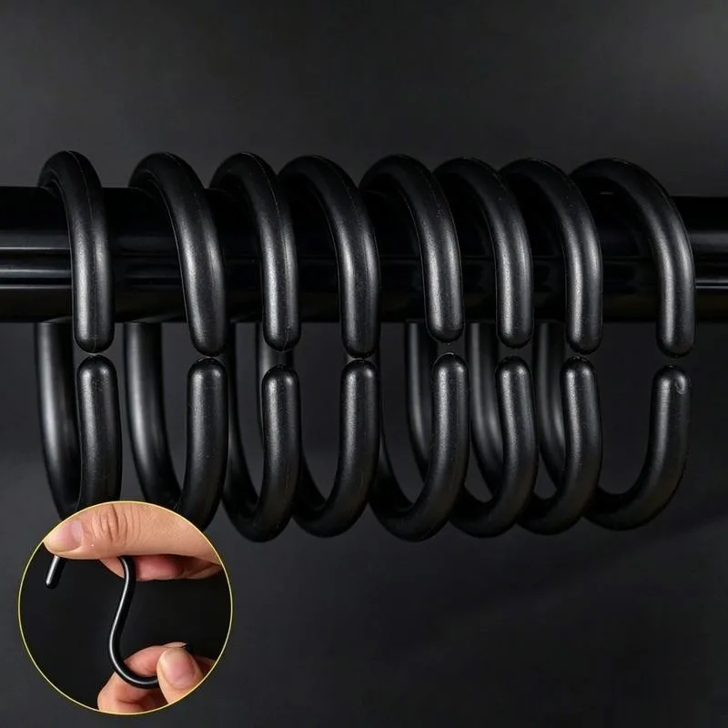 68 pcs C-Type Shower Clips with Easy Snap-On Closure, ideal for Moist Environment and Bathroom Shower Curtain