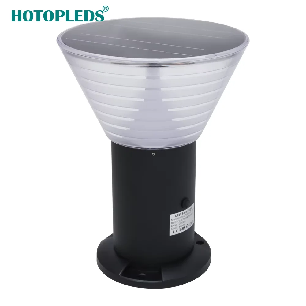 Outdoor Solar Bollard Light Villa Landscape Pillar Post Solar Gate Light Garden Solar Lamp