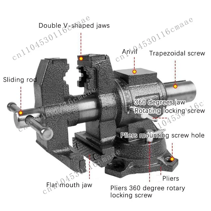 

New 4-inch Dual Claw Universal Table, 360 Degree Rotating Household Dual Mouth Clamp Multifunctional Table