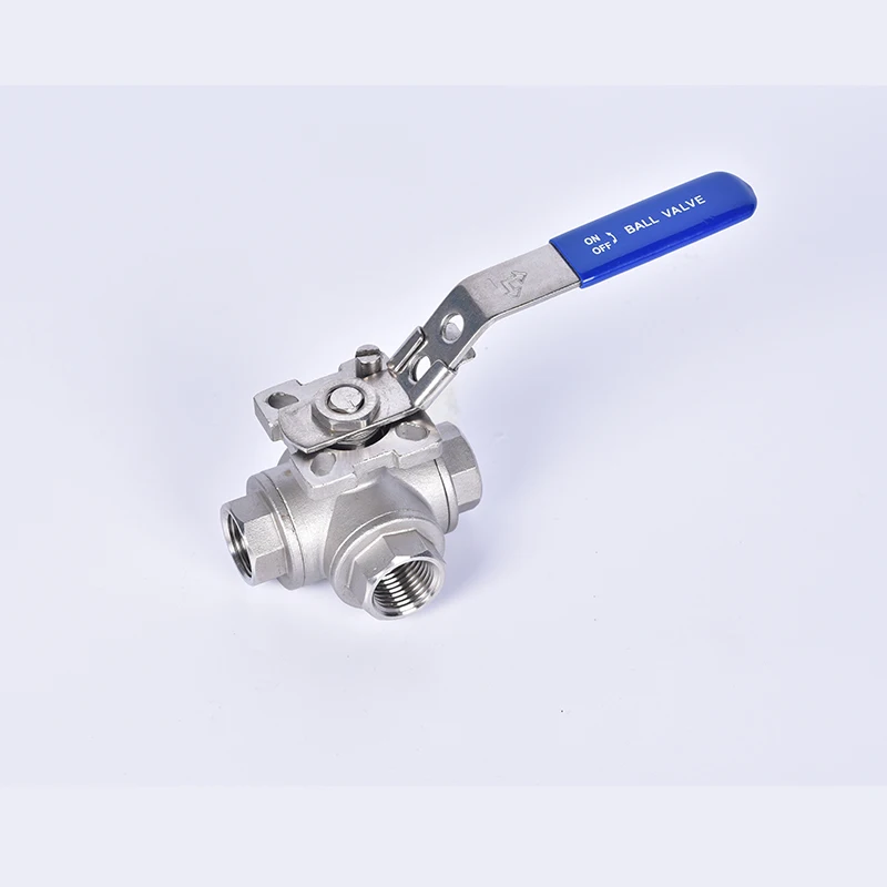 304-Kugelhahn mit Dreiwege-L-T-Bohrung und Innengewinde