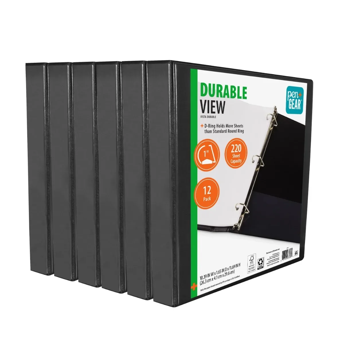 Durable binder with clear front and back pockets, and a side pocket for easy labeling and decorations