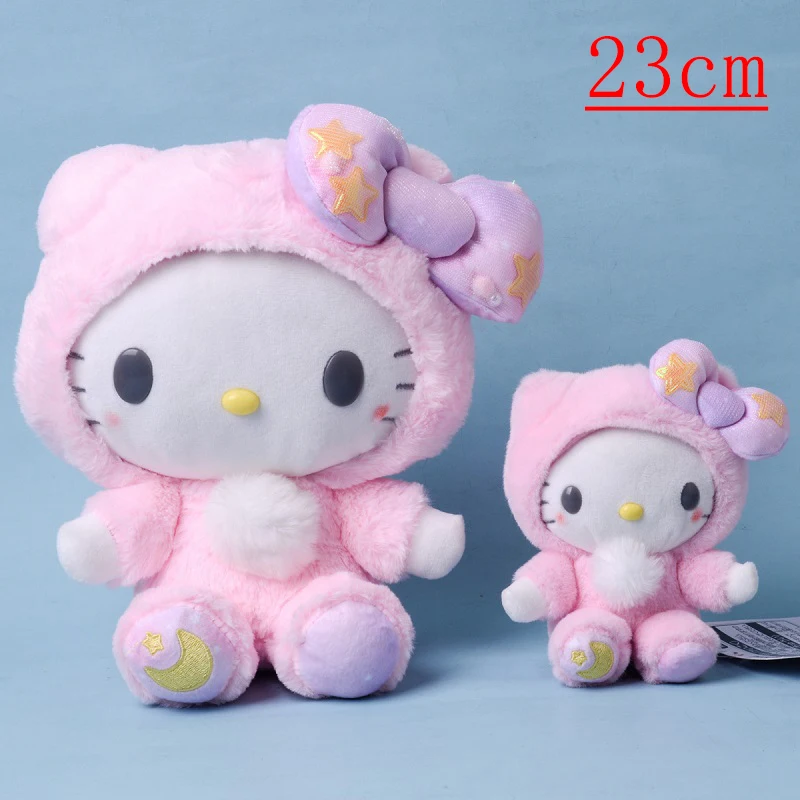 Sanrio Cartoon Kawali Kuromi Hello Kitty My Melody Cinnamoroll Pillow Plush Toys Soft Stuffed Dolls For Kids Birthday Gifts