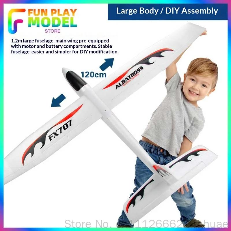 

Feixiong Fx707s Upgraded Large Size Fixed Wing Epp Foam Hand Glider Assembled Modifiable Airplane For Rc Hobby Enthusiasts