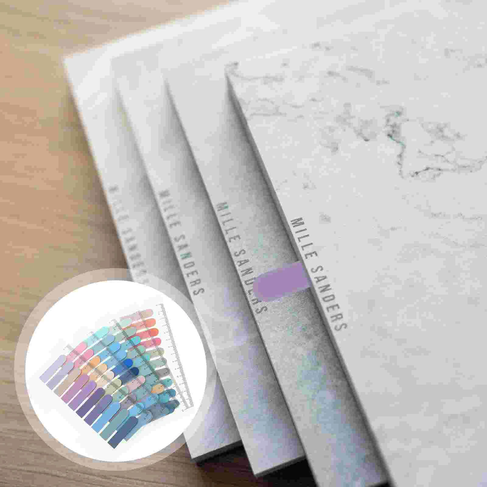 

5 Sheets Note Paper Book Annotation Tabs Transparent Stickers Color for Annotating Books The Sign