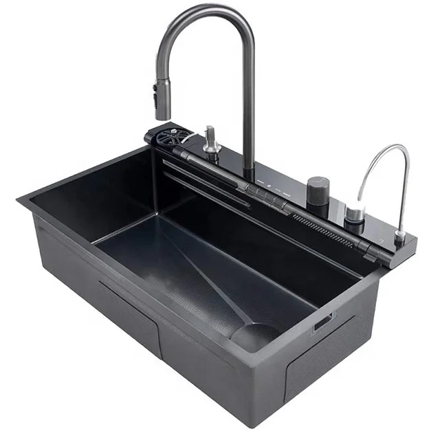 Modern Multifunction Kitchen Stainless Steel Kitchen Sink With Strainer Bowl Kitchen Stainless Steel Sink