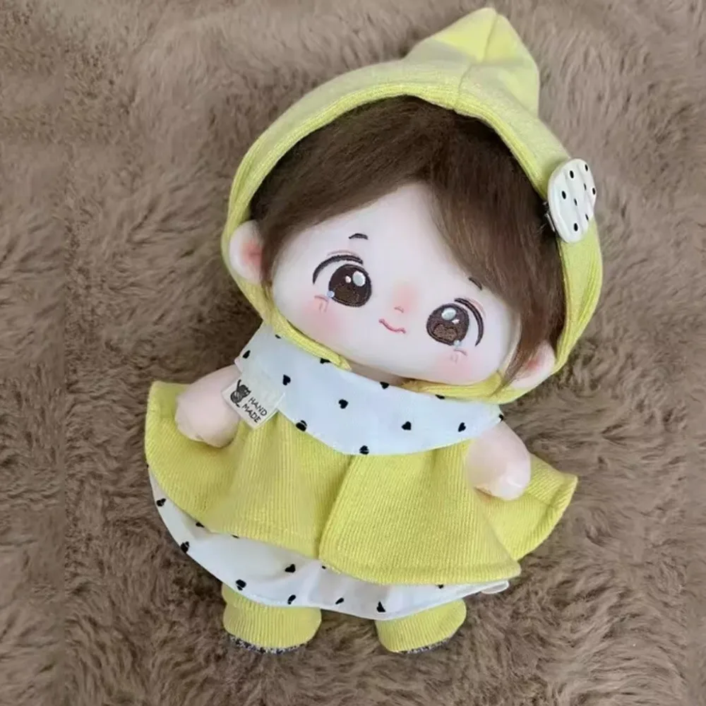 

Elven Cloak 20cm Cotton Clothes Skirt with Shoes Cute Clothes Dress Up Yellow Hat Cotton 's Clothes 20cm Cotton