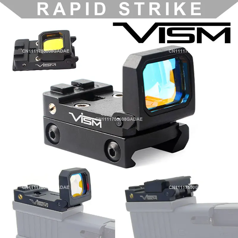 

VISM FlipDot Mini Red Dot Sight Flip Up Lens 3MOA Compact Reflex Optic Sight for G17/18 MOS Pistol Handgun Rifle 20mm Rail Mount
