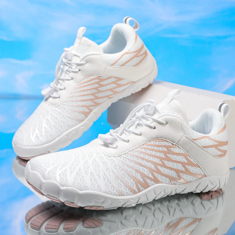 Fashion Unisex Wider Shoes Breathable Mesh Men Barefoot Wide-toed Shoes New Flats Soft Zero Drop Sole Wider Toe Sneakes Big Size