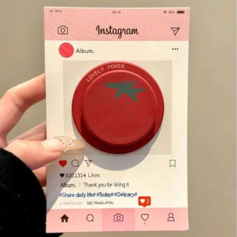 

Магнитный держатель с милым мультяшным помидорами, ручка Tok Griptok, подставка для телефона, поддержка IPhone 17, Samsung, для Pad Magsafe Smart Tok